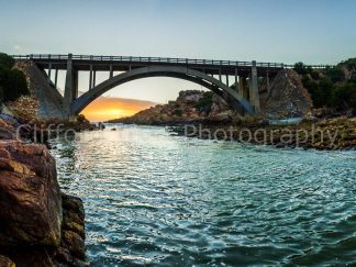 Bridge over the Steenbras River Mouth from the river side