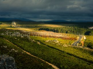 Highway road snaking through the Sir Lowrys Pass